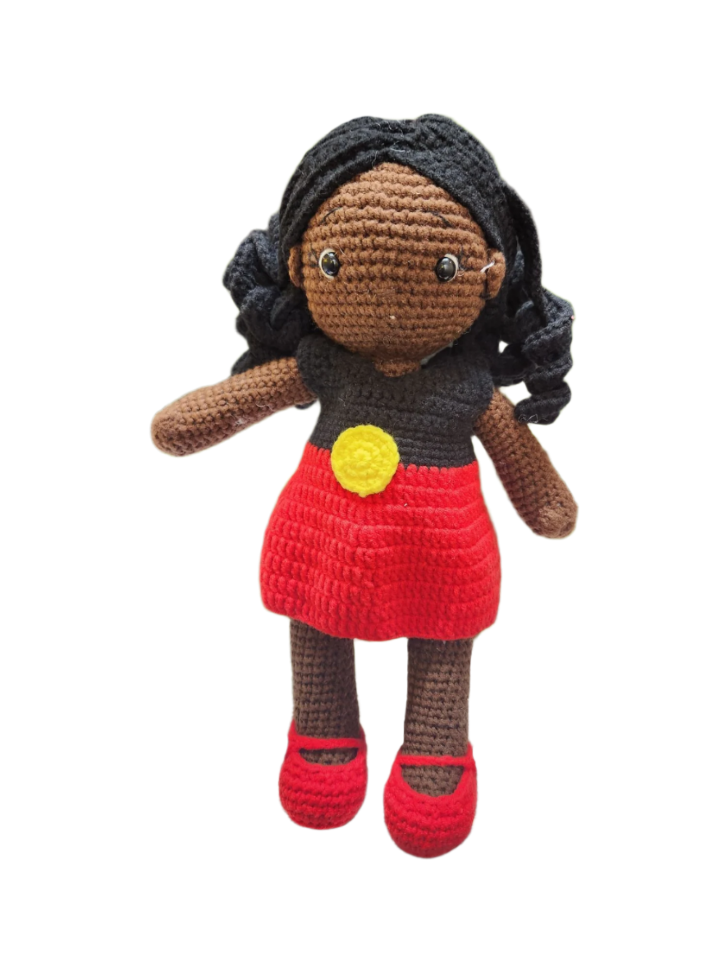 Suzie's Sunshine Dolls - Indigenous Australian Flag (long hair doll) - Alinta - Suzie's Sunshine Dolls