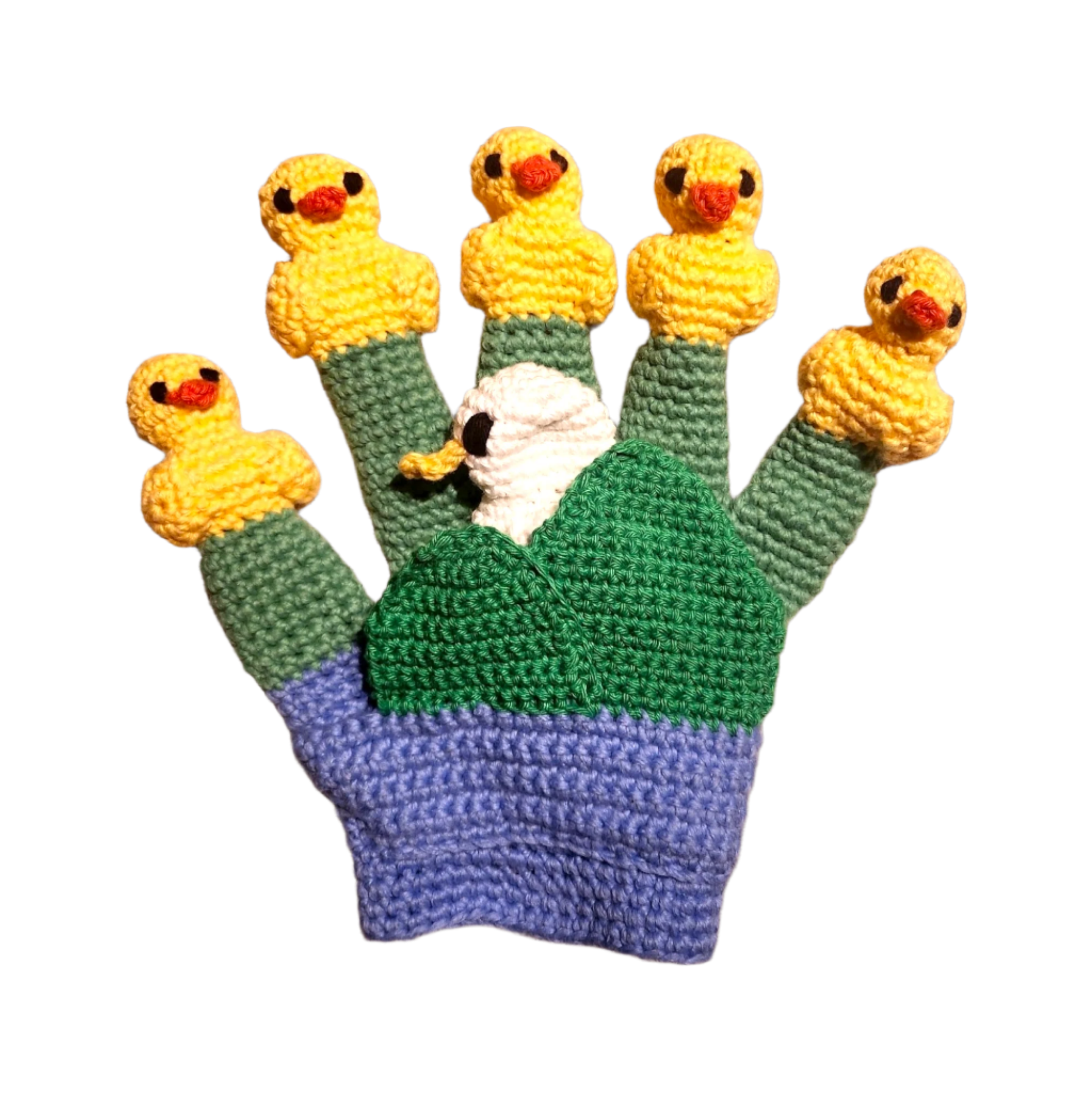 Suzie's Sunshine Dolls - Handmade Crochet Finger Puppet Gloves – Interactive Storytime Fun