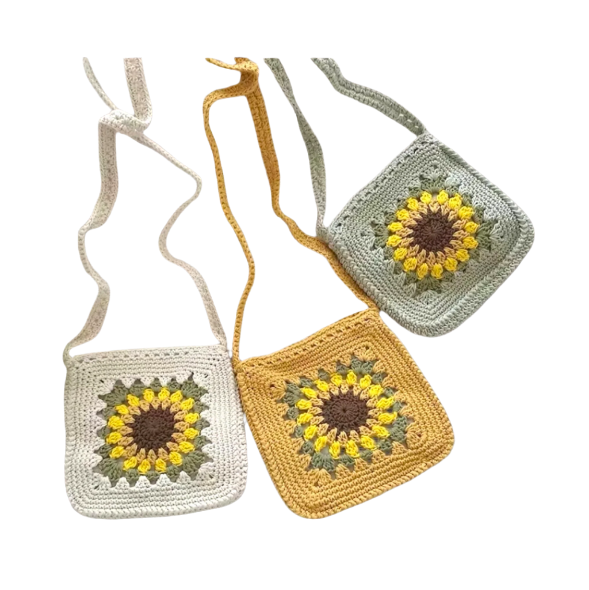 Suzie's Sunshine Dolls - Handmade Crochet Sunflower Bag – Bloom with Style