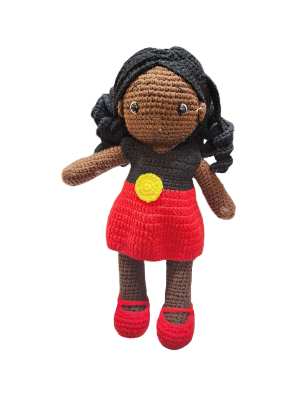 Suzie's Sunshine Dolls - Indigenous Australian Flag (long hair doll) - Alinta