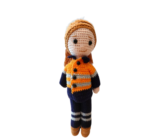 Suzie's Sunshine Dolls - Miner/Tradie - Orange Hi-viz