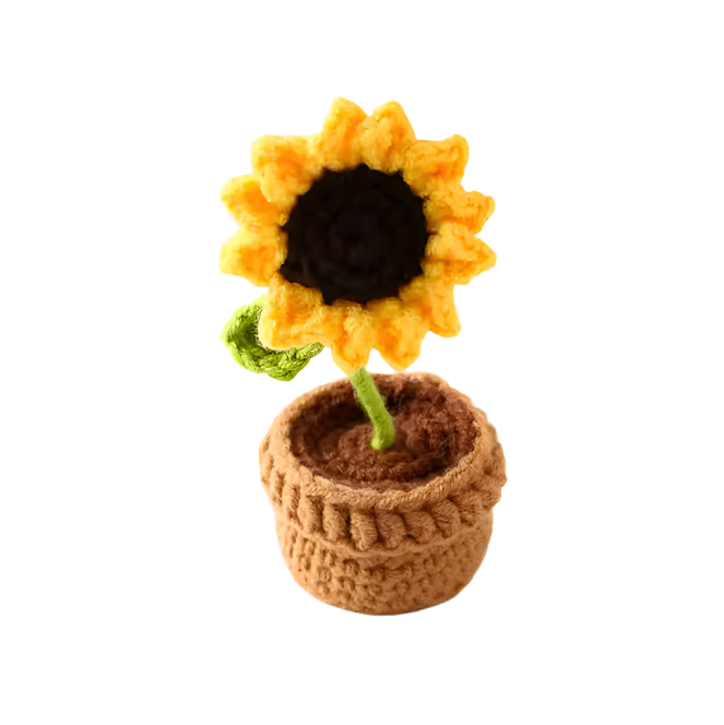 Suzie's Sunshine Dolls - Handcrafted Crochet Flower Pot Collection.