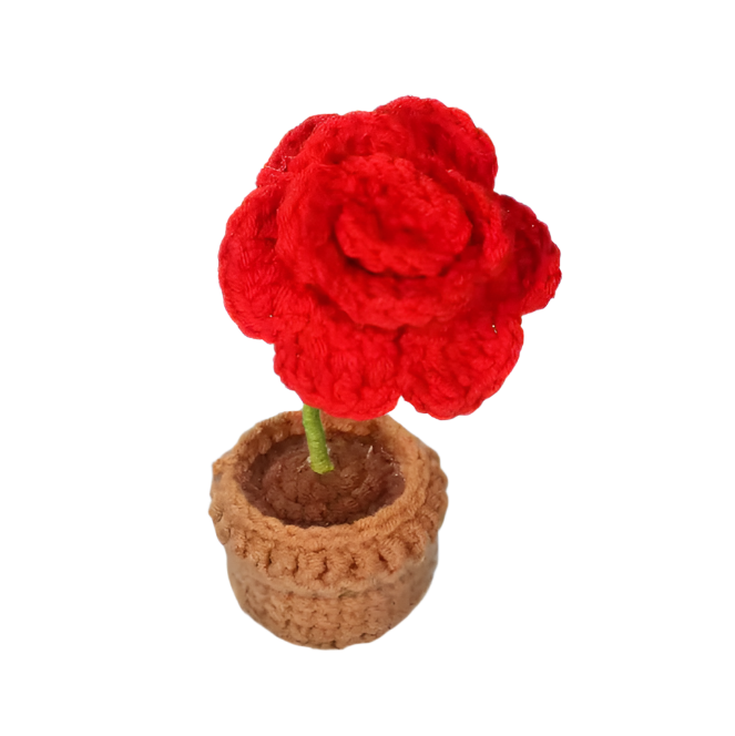 Suzie's Sunshine Dolls - Handcrafted Crochet Flower Pot Collection.