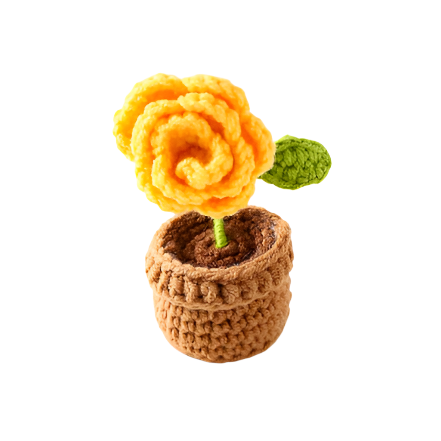 Suzie's Sunshine Dolls - Handcrafted Crochet Flower Pot Collection.