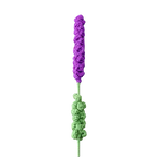 Suzie's Sunshine Dolls hand-crocheted lavender stems in lilac and light green cotton yarn. Approx 25cm tall.