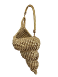 Suzie's Sunshine Dolls gold woven seashell shoulder bag with braided strap